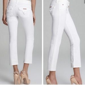 Hudson Beth Baby Boot White Crop Jeans